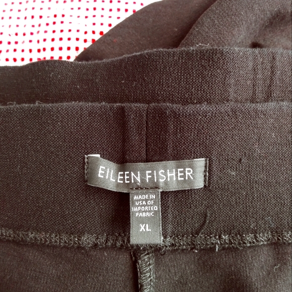 Eileen Fisher Black Straight Leg Pants - Picture 5 of 6